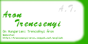 aron trencsenyi business card