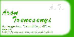 aron trencsenyi business card